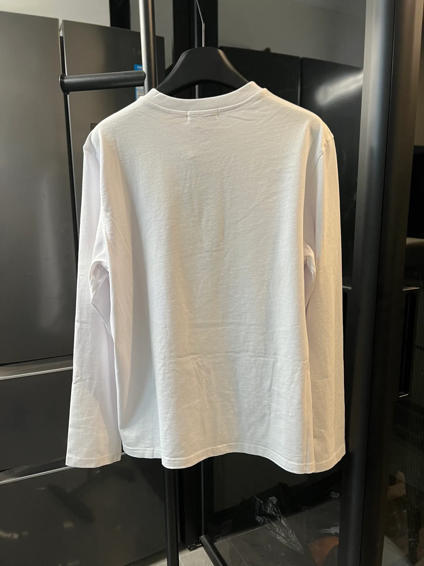 P186 [Next day] RALPH LAUREN/Ralph Lauren 25fw war horse embroidered buttoned long-sleeved T-shirt (white) Size: s m l xl Detailed sizes can be found in Figure 9
